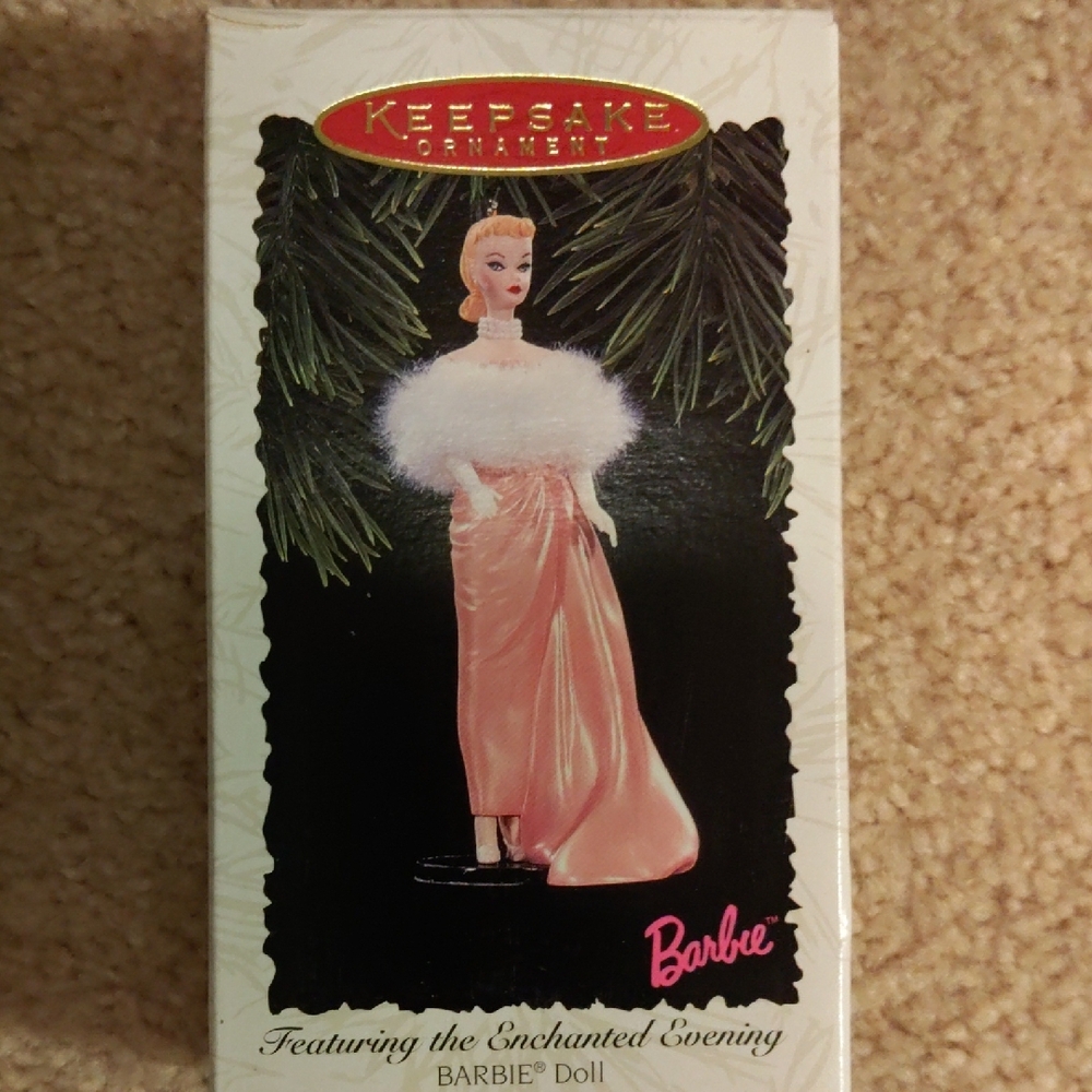 Hallmark Keepsake Barbie Ornament - Pink and White